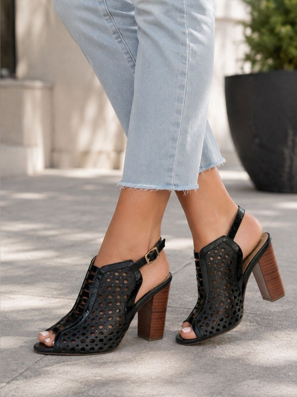 Versilia Heeled Sandals Size 5 Black